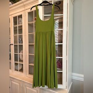 Aritzia Wilfred market midi dress in green XS